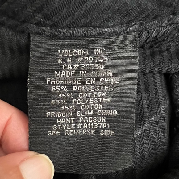 Volcom Friggin Slim Chino Pants x Pacsun in Black Men’s Sz 31 - Picture 8 of 12